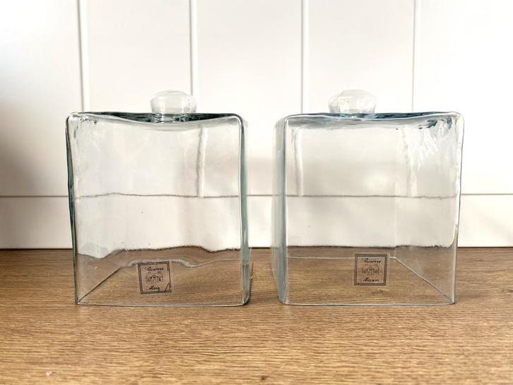 Riviera Maison Glazen stolpen Set, Huis en Inrichting, Woonaccessoires | Stolpen, Zo goed als nieuw, Ophalen of Verzenden