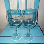 Kruidenbitter Koffie glazen op voet set van 2 stuks, Ophalen, Glas of Glazen, Gebruikt, Glas