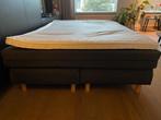 Boxspring antraciet 140x200, Huis en Inrichting, Slaapkamer | Boxsprings, Ophalen, Gebruikt, Tweepersoons, Grijs