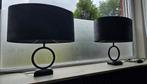 2x Zwarte Tafellampen - Moderne Stijl, Ophalen of Verzenden, Zo goed als nieuw, Modern