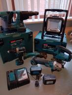 Makita set 18 v met accus en lader in 2 kisten, Ophalen of Verzenden, Gebruikt