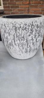 7 Ronde Bloempotten Beton/Steen, Tuin en Terras, Bloembakken en Plantenbakken, Ophalen, Tuin, Gebruikt, Minder dan 30 cm