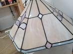 oude vintage Tiffani glas in lood hanglamp, Huis en Inrichting, Lampen | Hanglampen, Ophalen of Verzenden, Zo goed als nieuw, Glas