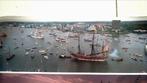 Poster Sail Amsterdam ports association 1945 - 1995, Ophalen of Verzenden, Zo goed als nieuw, Motorboot, Kaart, Foto of Prent