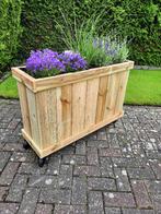 Zelfgemaakte houten bloembakken met wielen, Ophalen, Nieuw, Balkon, 60 tot 100 cm