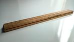 Houten duimstok, lineaal met koperen afwerking, vintage, Antiek en Kunst, Antiek | Gereedschap en Instrumenten, Ophalen of Verzenden