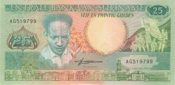 Suriname bankbiljet 25 gulden 9.1.1988, Pick 132b UNC beschikbaar voor biedingen
