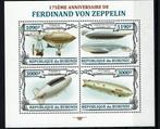 burundi 2013 pf blok zeppelin luchtvaart luchtballonnen, Ophalen of Verzenden, Postfris, Vliegtuigen