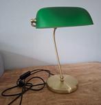 Klassieke bureaulamp, Huis en Inrichting, Lampen | Tafellampen, Ophalen, Zo goed als nieuw, Glas, Minder dan 50 cm