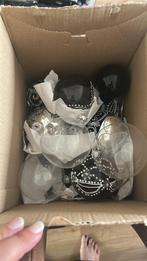 Zwart/Zilver/Wit Kerstballen Set, Diversen, Ophalen, Gebruikt
