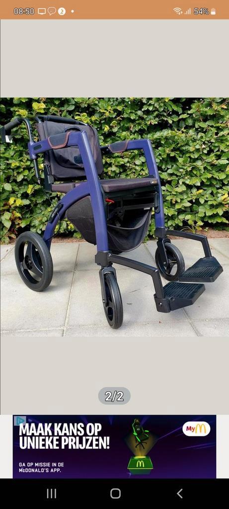 Rollz motion  rollzmotion  rollator  rolstoel, Diversen, Rolstoelen, Zo goed als nieuw, Duwrolstoel, Ophalen of Verzenden