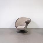 2x Leolux Parabolica Fauteuil Beige Suède/Grijs Leer - Zwart, Huis en Inrichting, Fauteuils, Niet ingevuld, Metaal, Niet ingevuld