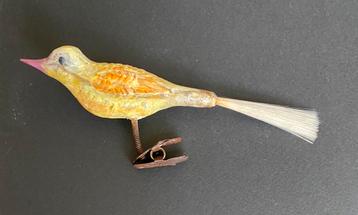 Oude kerstbal vogel op knijper beschikbaar voor biedingen