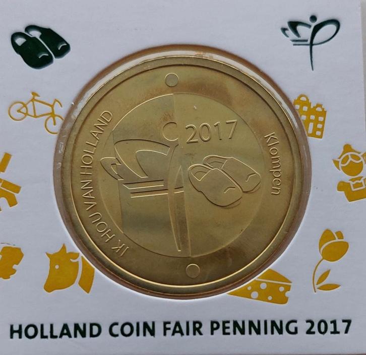 Holland coin fair penning Klompen 2017., Postzegels en Munten, Munten | Nederland, Setje, Ophalen of Verzenden