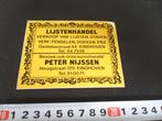sticker ehv lijstenhandel kunsthandel peter nijssen (geel), Verzamelen, Ophalen, Zo goed als nieuw