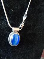 Prachtige vintage zilveren ketting met hanger, Met hanger, Ophalen of Verzenden, Zo goed als nieuw, Zilver