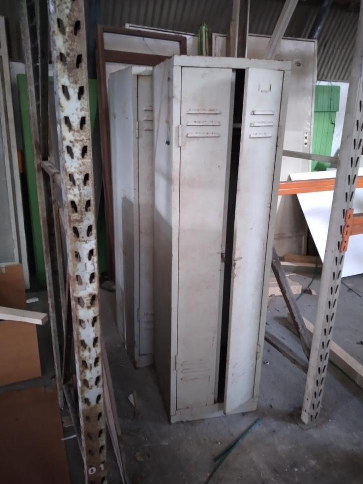 Locker 180 hoog, staal, 2 deurs., Huis en Inrichting, Kasten | Lockerkasten, Gebruikt, Ophalen