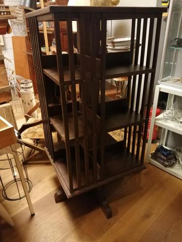 XL OUDE ENGELSE BOEKENMOLEN /KAST ZWAAR EIKEN 130 X56X56 CM  beschikbaar voor biedingen