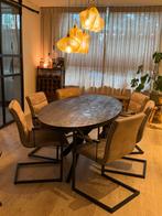 Ovale eettafel 2m + 6 eetkamer stoelen, Huis en Inrichting, Tafels | Eettafels, Ophalen, 100 tot 150 cm, 200 cm of meer, Zo goed als nieuw