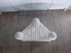 Salontafel mergelsteen en glas 137 cm x 83,5 cm x 40,5 cm, Ophalen, 100 tot 150 cm, 50 tot 100 cm, Overige vormen
