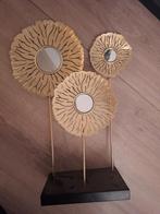 Gouden Bloemen Decoratie met Spiegels, Huis en Inrichting, Woonaccessoires | Kransen, Ophalen of Verzenden, Zo goed als nieuw
