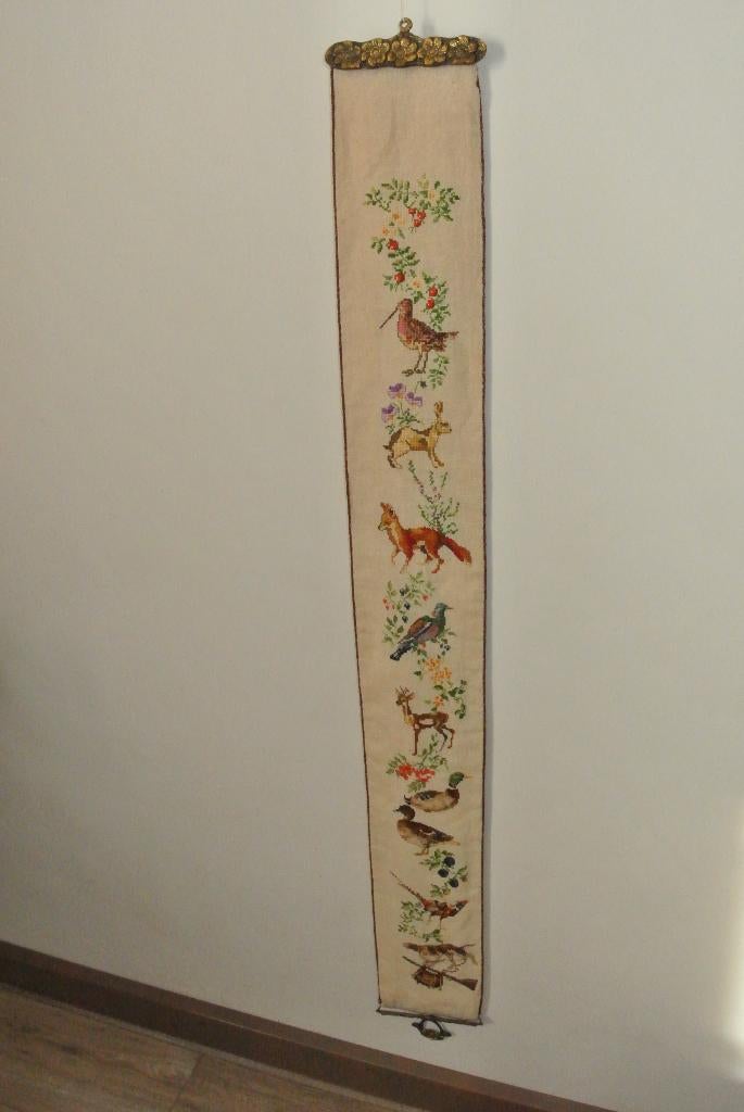 Schellekoord / wandtapijt dieren en bloemen, Hobby en Vrije tijd, Borduren en Borduurmachines, Ophalen, Overige typen