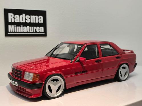 Mercedes 190e BRABUS + Monoblock 2 - 1:18 Ottomobile, Hobby en Vrije tijd, Modelauto's | 1:18, Zo goed als nieuw, Auto, OttOMobile
