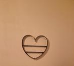 Mooi antraciet metalen wandrek hartvormig, Huis en Inrichting, Woonaccessoires | Wandplanken en Boekenplanken, Ophalen, Zo goed als nieuw