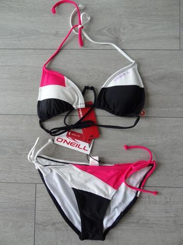 NIEUW! O’Neill Bikini Zwart/Wit/Roze Maat 40B >Snelle Verzen beschikbaar voor biedingen