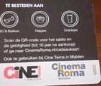 Bioscoopbonnen 2x 15euro samen voor 20euro, Tickets en Kaartjes, Twee personen