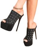 17cm high heels met studs (nieuw)(maat 41), Zwart, Nieuw, Ophalen of Verzenden, Schoenen met hoge hakken