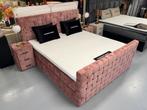 ACTIE Luxe Velvet Teddy Boxspring Braid 180x200cm Roze NEW, Overige kleuren, Info@oosterbaanwonen.nl, Venus 31 8448CE Heerenveen