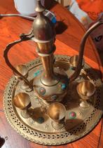 Vintage messing Karaf plus 6 bekers, Ophalen of Verzenden