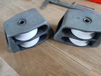 Dubbele keerblokken dekblokken 2x paar nemo tot 16mm lijn, Ophalen of Verzenden, Gebruikt, Lijn of Blok