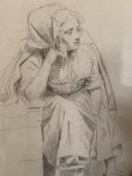 Tekening Reinier Kraaijevanger (1812–1887) - 27x33 cm, Ophalen of Verzenden