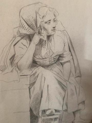 Tekening Reinier Kraaijevanger (1812–1887) - 27x33 cm beschikbaar voor biedingen