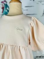 Chloé zachtroze jurk met logo mouwtjes maat 8, Kinderen en Baby's, Meisje, Ophalen of Verzenden, Zo goed als nieuw, Jurk of Rok