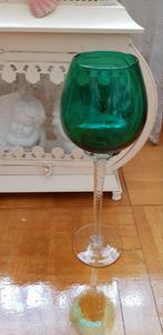 Vintage Groen wijnglas zie foto's, Ophalen of Verzenden