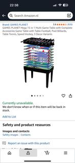 GAMES PLANET Mega 15 in 1 Multi-Game Table, Sport en Fitness, Tafeltennis, Ophalen, Zo goed als nieuw