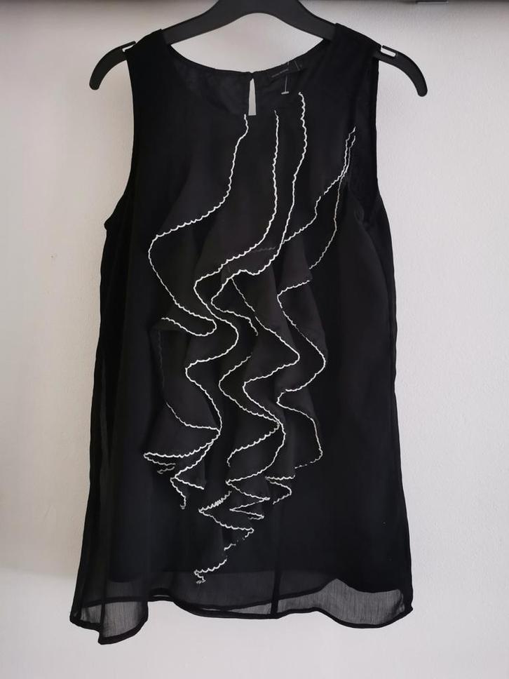 Vero Moda blouse met volants mt. S, Kleding | Dames, Blouses en Tunieken, Nieuw, Maat 36 (S), Zwart, Verzenden