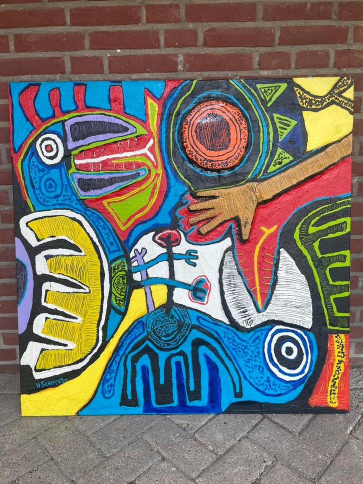 Harold Scheffer  PARADISE  100x100cm., Cd's en Dvd's, Cd's | Dance en House, Zo goed als nieuw, Ophalen