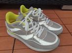 Woden mt.39 grijs-witte nylon/leer sneakers met veter, Ophalen of Verzenden, Woden, Grijs, Sneakers of Gympen