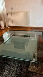 Salontafel gehard glas, Huis en Inrichting, Tafels | Salontafels, 100 tot 150 cm, Minder dan 50 cm, Rechthoekig, 50 tot 100 cm
