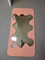 Houten roze of terra wiggly spiegel, Huis en Inrichting, Woonaccessoires | Spiegels, Ophalen of Verzenden, Rond, 50 tot 75 cm