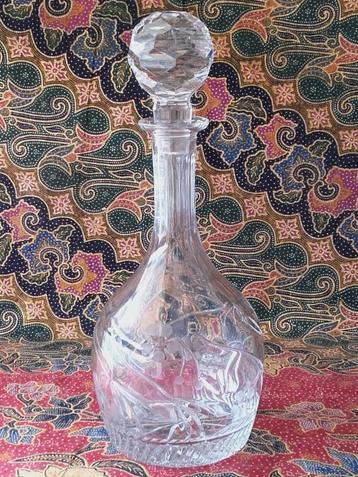 Mooie zware oude portkaraf uit Engeland van kristal 32,4 cm. beschikbaar voor biedingen