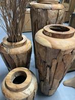 Grote potten drijfhout, 60-120 hoog, wortelhout, uniek, deco, Huis en Inrichting, Woonaccessoires | Vazen, Overige materialen