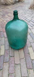 Grote groene glazen fles / vaas, Ophalen, Gebruikt