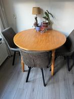 Retro vintage eettafel rond, Huis en Inrichting, Tafels | Eettafels, Ophalen, Gebruikt, Rond, 100 tot 150 cm
