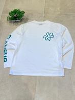 Flâneur Longsleeve White with Green Details - Size L, Kleding | Heren, Truien en Vesten, Maat 52/54 (L), Flaneur, Wit, Ophalen of Verzenden