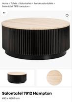 Richmond Interiors - salontafel zwart, travertin, marmer, Huis en Inrichting, Tafels | Salontafels, Ophalen, 50 tot 100 cm, Rond
